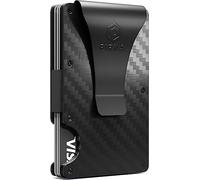 PIRNA Karbonfaser Slim Wallet mit RFID-Blockierung | Herren Card Holder | Mini Geldbörse | 12 Karten | Karbonfaser