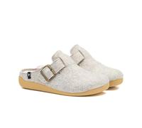 PITAS OSLO | Hausschuhe für Damen und Herren, taupe, 40 EU | Rutschfeste Hausschuhe | Kunstfellfutter | Komfortschuhe | Slipper | warm und leicht | Walkin-Schuhe pitas