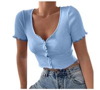 Pitashe Damen Tops Frauen 3D Schädel Printed Sommer Tank Tops, 2020 Damen Mode Sommer Herbst Frauen Damen Drucken Aus der Schulter Hemd Kurzarm Beiläufige Tops Bluse