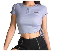 Pitashe Damen Tops Frauen 3D Schädel Printed Sommer Tank Tops, 2020 Damen Mode Sommer Herbst Frauen Damen Drucken Aus der Schulter Hemd Kurzarm Beiläufige Tops Bluse