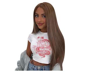 Pitashe Damen Tops Frauen 3D Schädel Printed Sommer Tank Tops, 2020 Damen Mode Sommer Herbst Frauen Damen Drucken Aus der Schulter Hemd Kurzarm Beiläufige Tops Bluse