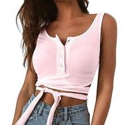 Pitashe Damen Tops Sexy Einzigartig Drache Stickerei Sling Ärmellos Crop Tops Shirt Sommer Tank Top Party Oberteile Bluse Weste Casual Vest Bauchfrei Tunika Trägertop Camisole Clubwear T-Shirt Schwarz