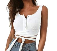 Pitashe Damen Tops Sexy Einzigartig Drache Stickerei Sling Ärmellos Crop Tops Shirt Sommer Tank Top Party Oberteile Bluse Weste Casual Vest Bauchfrei Tunika Trägertop Camisole Clubwear T-Shirt Schwarz