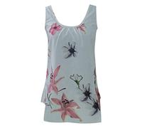 Pitashe Damen Tops Sexy Mode Ärmellos Sling Blumen Drucken Weste Bequem Damen Sommer Tank Top Party Oberteile Blusen Camisole Hemd T-Shirt Crop Top Cludwear Bekleidung Vest Bauchfrei Tunika Shirts Top