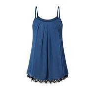Pitashe Damen Tops Sexy Mode Baumwolle Lose Spitze Sling Ärmellos Weste Damen Sommer Tank Top Party Oberteile Blusen Camisole Hemd Crop Tops T-Shirts Bekleidung Vest Bauchfrei Tunika Clubwear Shirts