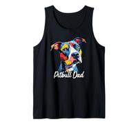 Pitbull Dad Hund Liebhaber Männer Frauen Vintage Vatertag Tank Top