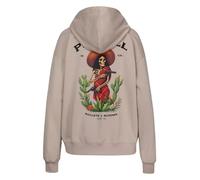 PITBULL Damen Hoodie Bullets & Blooms Kapuzenpullover 280 GSM Tricot Terry Sweatshirt mit großem Rückenprint Loose Fit