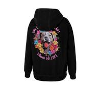 PITBULL Damen Kapuzenpullover Übergroßer Frauen Hoodie im Oversize-Stil Happy-Pit Sweatshirts mit Kapuze Große, auffällige Drucke L