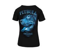 PITBULL Damen T-Shirt Midnight Baumwollshirt 190g mit tailliertem Schnitt, großem Rückenprint & Frontlogo, Shirt für Alltag, Kurzarmshirt, Frauen Tshirt