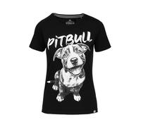 PITBULL Damen T-Shirt Puppy II Baumwollshirt 170g mit Rundhals, Frontprint Welpe“ Regular Fit Kurzarmshirt für Alltag, Sommer & Streetwear-Looks Tshirt