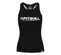 PITBULL Damen Tank Top R Figurbetontes Sport Top aus Baumwolle mit Logo Print Sportshirt mit Stretch Rundhals Frauen ärmelloses Shirt