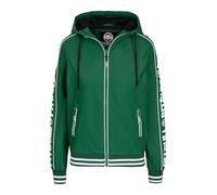 PITBULL Damen Übergangsjacke WHITEWOOD Nylon Jacke mit Kapuze Sportlich Leicht Reißverschluss Logo Print Lampas Bomberjacke Streetwear Freizeitjacke Atmungsaktiv Mode