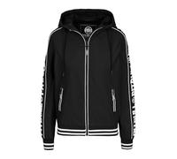 PITBULL Damen Übergangsjacke WHITEWOOD Nylon Jacke mit Kapuze Sportlich Leicht Reißverschluss Logo Print Lampas Bomberjacke Streetwear Freizeitjacke Atmungsaktiv Mode