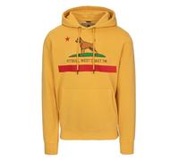 PITBULL Herren Hoodie California Flag Kapuzenpullover mit Washed-Look, Kalifornien-Frontprint, Kängurutasche, Baumwolle 330g, Sweatshirt mit Kapuze, Sommer