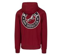 PITBULL Herren Hoodie SAN Diego CA Kapuzenpullover mit Rückenprint, Tricot Terry 280g, Kängurutasche, elastisch & atmungsaktiv, Männer Sweatshirt mit Kapuze, Sommer