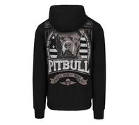 Herren Pitbull Troublemaker Sweatshirt mit Kapuze schwarz