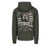 Herren Pitbull Troublemaker Sweatshirt mit Kapuze altgrün