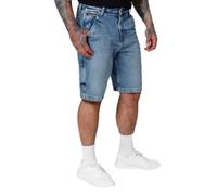 PITBULL Herren Jeans Shorts Männer Strapazierfähige Jeansshorts Kurze Jeanshosen Pit Bull West Coast Carpenter Loose Tappered Herren-Shorts Blaue Jeans 31