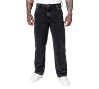 PITBULL Herren Jeanshosen Männer Strapazierfähige Jeans Hose Pit Bull West Coast Carpenter Loose Tappered Herrenjeans Jeansmode Schwarze Jeans 30/32