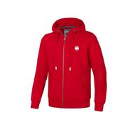 PITBULL Herren Kapuzenpullover mit Reißverschluss Sweatshirts Kapuzenpulli Small Logo Hoodie Zip Basic Zipper Baumwolle 3XL