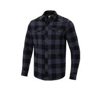 Pitbull Herren Karo-Flanellhemd Baumwollhemd von Pit Bull West Coast Mitchell Männer Flanellhemd Baumwolle Longsleeve Brusttasche Hemd mit Kragen XS