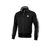 PITBULL Herren Sweatshirt mit Reißverschluss – Pit Bull West Coast Oldschool Tape Logo M Schwarz