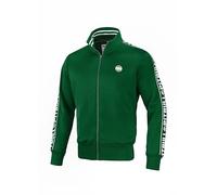 PITBULL - Herren Pullover, Sweatshirt Oldschool Tape Logo, Pullover Normaler Sportlicher Schnitt, Komfortabel Sweatshirts, Polyestergewebe Blouson - XL, Grün