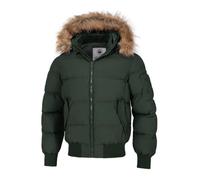 PITBULL Herren Stepp-Winterjacke mit Abnehmbarer Kapuze Burnt Männliche Winter-Steppjacke Winter-Steppjacke Kapuze mit Fell S