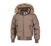 PITBULL Herren Stepp-Winterjacke mit Abnehmbarer Kapuze Burnt Männliche Winter-Steppjacke Winter-Steppjacke Kapuze mit Fell S