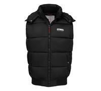 PITBULL Herren Steppweste WALPEN - Männer Weste mit Kapuze, Gefüttert & Winddicht, Klassische Übergangsjacke aus Polyester, Leichte Outdoor Freizeitweste mit Taschen & Reißverschluss
