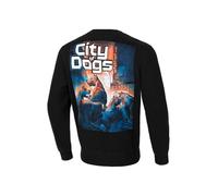 Pitbull Herren Sweatshirt mit Aufdruck Männer Pullover mit Print City of Dogs Herren-Sweatshirt Bedruckter Sportliches Pullover Crewneck L