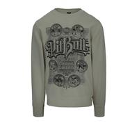 PITBULL Herren Sweatshirt Multisport Sportlicher Crewneck, 330g/m² Baumwollmischung, Washed Style mit Print, Sport Style, Fitness Gym Sweatshirts