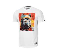 PITBULL Herren T-Shirt Baumwollshirt Klassischer Regularer Schnitt Männer Tshirt Pit Bull West Coast Fuji Tshirts mit großem Aufdruck auf der Vorderseite M