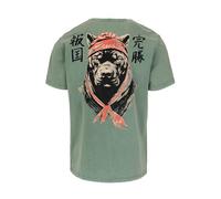 PITBULL Herren T-Shirt Baumwollshirt Klassischer Regularer Schnitt Männer Tshirt Pit Bull West Coast Denim Washed Bravery Baumwolle Tshirts mit Druck Wascheffekt