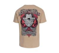PITBULL Herren T-Shirt Baumwollshirt Klassischer Regularer Schnitt Männer Tshirt Pit Bull West Coast Denim Washed Ace of Spades II Baumwolle Tshirts mit Druck Wascheffekt