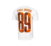 PITBULL Herren T-Shirt Baumwollshirt Klassischer Regularer Schnitt Männer Tshirt Pit Bull West Coast Eighty Nine Dog Baumwolle Tshirts mit Druck Sommer Sportshirt L
