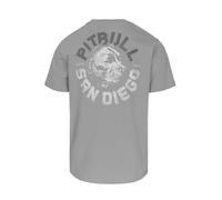 PITBULL Herren T-Shirt Dog SD Baumwollshirt mit großem Rückenprint & Hundemotiv, Frontlogo, Rundhals, atmungsaktiv Regular Fit, Baumwolle Tshirt
