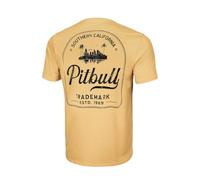 PITBULL Herren T-Shirt Leichtes Baumwollshirt mit regulärem Schnitt und Rundhalsausschnitt Tshirt Pit Bull West Coast Ultra Light So Cal Tshirts mit großem Aufdruck auf dem Rücken