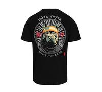 PITBULL Herren T-Shirt MT Fuji Baumwolle Regular Fit Streetwear Japan Design Frontprint Rückendruck Kurzarm Freizeit Männer Sommer Shirt