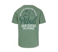 PITBULL Herren T-Shirt Regular Fit SAN Diego Born - Baumwollshirt 170g, großer Rückenprint mit Palmen, Rundhals, Sommer Streetwear Look