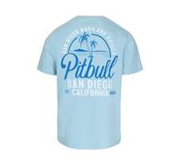 PITBULL Herren T-Shirt Regular Fit SAN Diego Born - Baumwollshirt 170g, großer Rückenprint mit Palmen, Rundhals, Sommer Streetwear Look