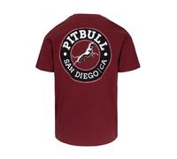 PITBULL Herren T-Shirt SAN Diego CA Baumwolle 170g Kurzarm Streetwear Sportshirt Gym Fitness Logo Aufdruck Rundhals Regular Fit Sommer Freizeit Oberteil