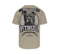 PITBULL - Herren T-Shirt Troublemaker, Baumwolle 170g, Streetwear, Motiv Shirt, Rundhals, Regular Fit, Kurzarm Fitness Shirt für Alltag