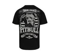 PITBULL - Herren T-Shirt Troublemaker, Baumwolle 170g, Streetwear, Motiv Shirt, Rundhals, Regular Fit, Kurzarm Fitness Shirt für Alltag