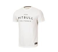 PITBULL Herren T-Shirt Tshirt aus dickerer Baumwolle Klassischer Regularer Schnitt Männer Tshirts Pit Bull West Coast Garment Washed USA Cal Baumwollshirt S