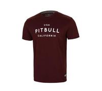 Pitbull Herren T-Shirt Tshirt aus dickerer Baumwolle Klassischer Regularer Schnitt Männer Tshirts Pit Bull West Coast Garment Washed USA Cal Baumwollshirt M