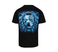 PITBULL Herren T-Shirt World Baumwollshirt 190g, großer Rückenprint Hundemotiv, Urban Streetwear, Kurzarmshirt mit Logo, Tshirt