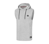 PITBULL Herren Tanktop mit Kapuze T-Shirt ohne Ärmel mit Hoodie Männer Tshirts ärmellose Tank Top Pit Bull West Coast Spandex Hilltop Ärmelloses Oberteil mit Kapuze Sommer Gym L