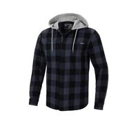 PITBULL Herren Tartan-Flanellhemd mit Kapuze Baumwollhemd von Pit Bull West Coast Woodson Männer Flanellhemd Baumwolle Longsleeve Verstellbarer Kapuze XL