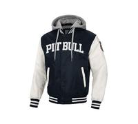 PITBULL Herren Übergangsjacke im College-Bomber-Stil mit Kapuze Bomberjacke College Pit Bull West Coast Falcon Ridge Bomber Jacke Männer Frühlingsjacke Activewear L